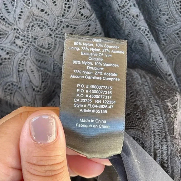 Aritzia Wilfred Dress Black Lace Mesh Mock Neck - Picture 8 of 10